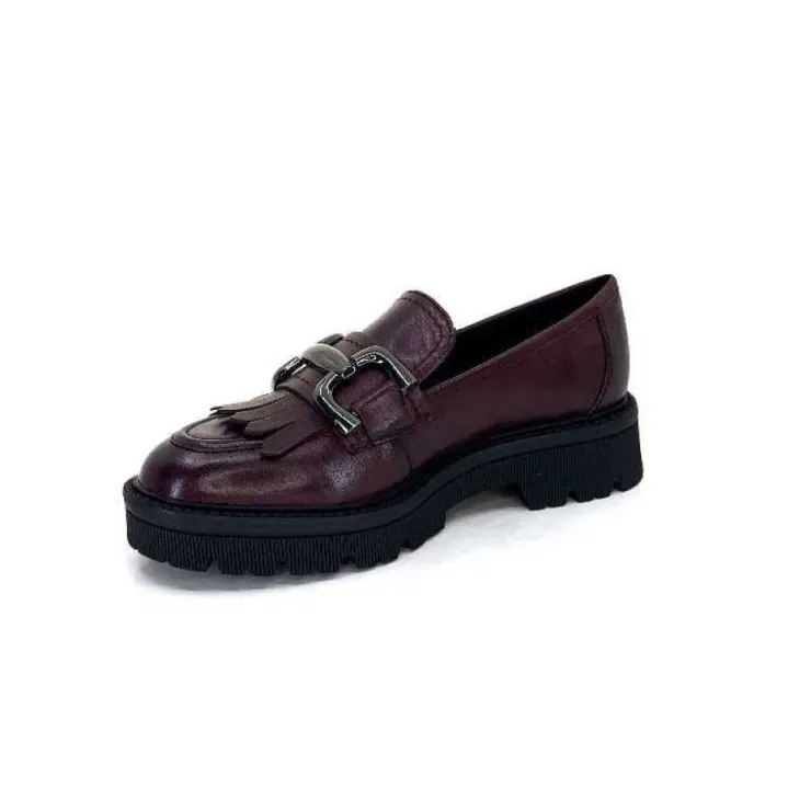 Regarde Le Ciel Dalia 06 Cuir Bordeaux*Femme Mocassins