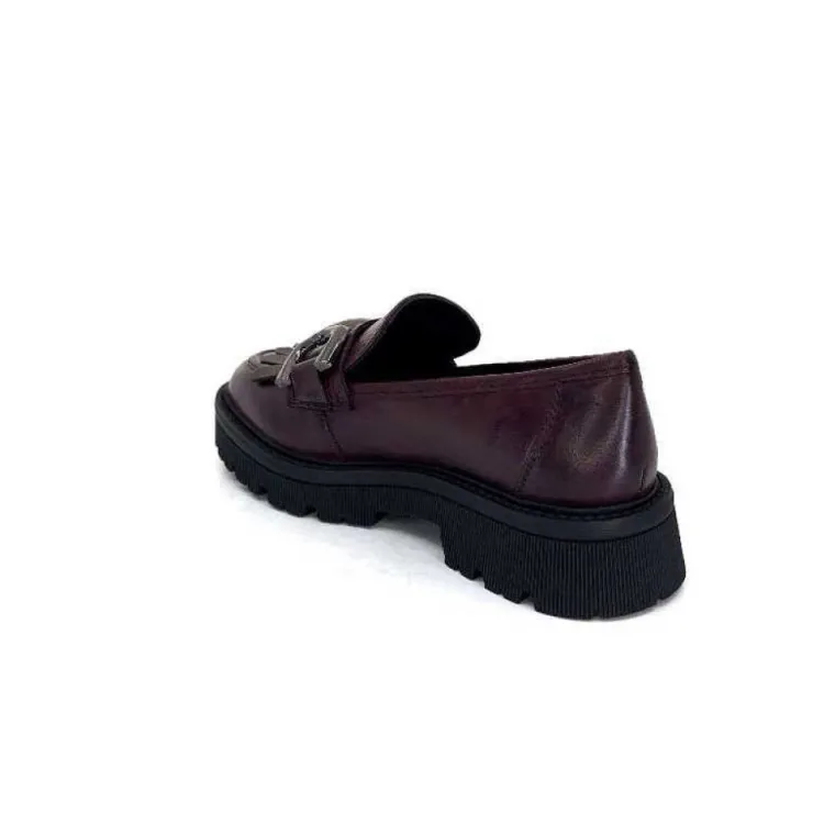 Regarde Le Ciel Dalia 06 Cuir Bordeaux*Femme Mocassins