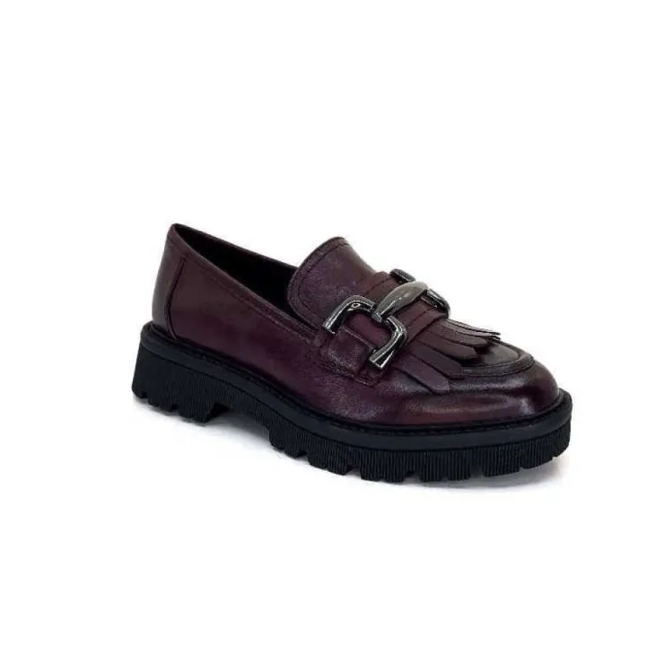 Regarde Le Ciel Dalia 06 Cuir Bordeaux*Femme Mocassins