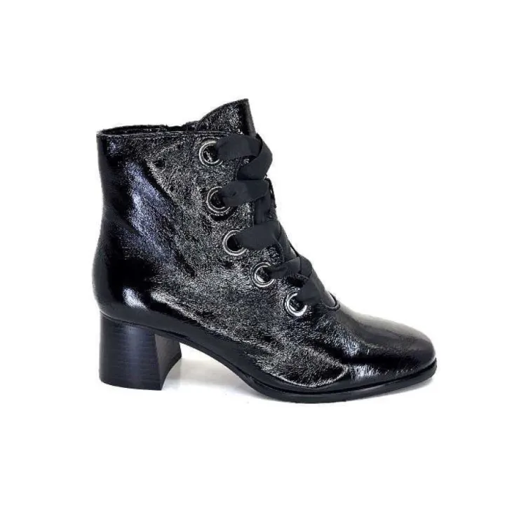 Regarde Le Ciel Ines 65 Cuir Vernis Noir*Femme Bottines