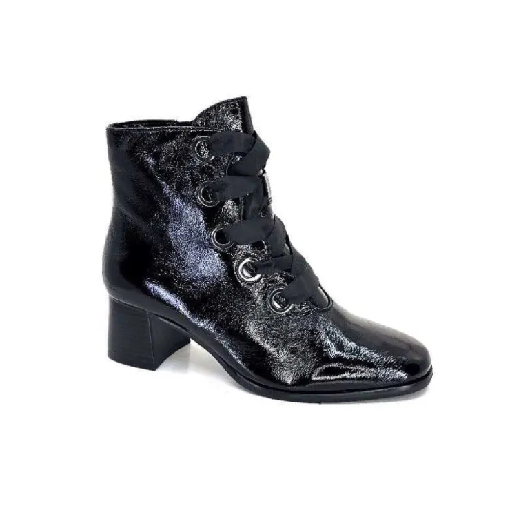 Regarde Le Ciel Ines 65 Cuir Vernis Noir*Femme Bottines