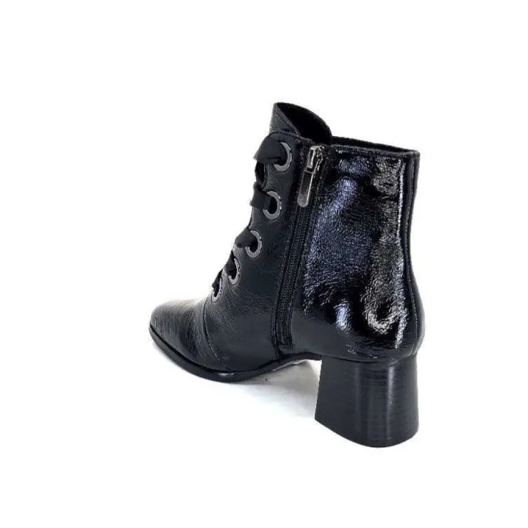 Regarde Le Ciel Ines 65 Cuir Vernis Noir*Femme Bottines