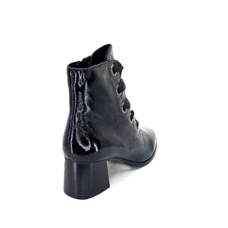 Regarde Le Ciel Ines 65 Cuir Vernis Noir*Femme Bottines