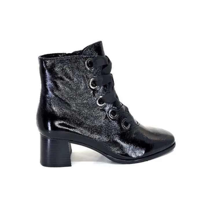Regarde Le Ciel Ines 65 Cuir Vernis Noir*Femme Bottines