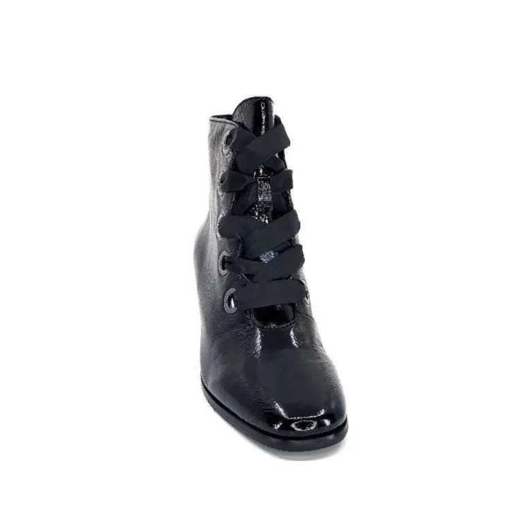 Regarde Le Ciel Ines 65 Cuir Vernis Noir*Femme Bottines