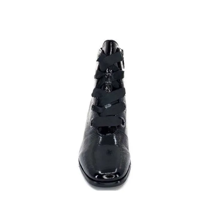 Regarde Le Ciel Ines 65 Cuir Vernis Noir*Femme Bottines