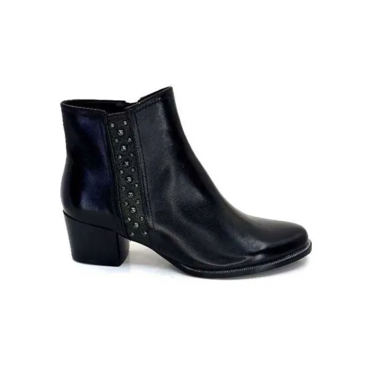 Regarde Le Ciel Isabel 56 Delice Cuir Noir*Femme Bottines