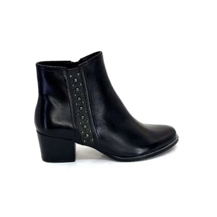 Regarde Le Ciel Isabel 56 Delice Cuir Noir*Femme Bottines