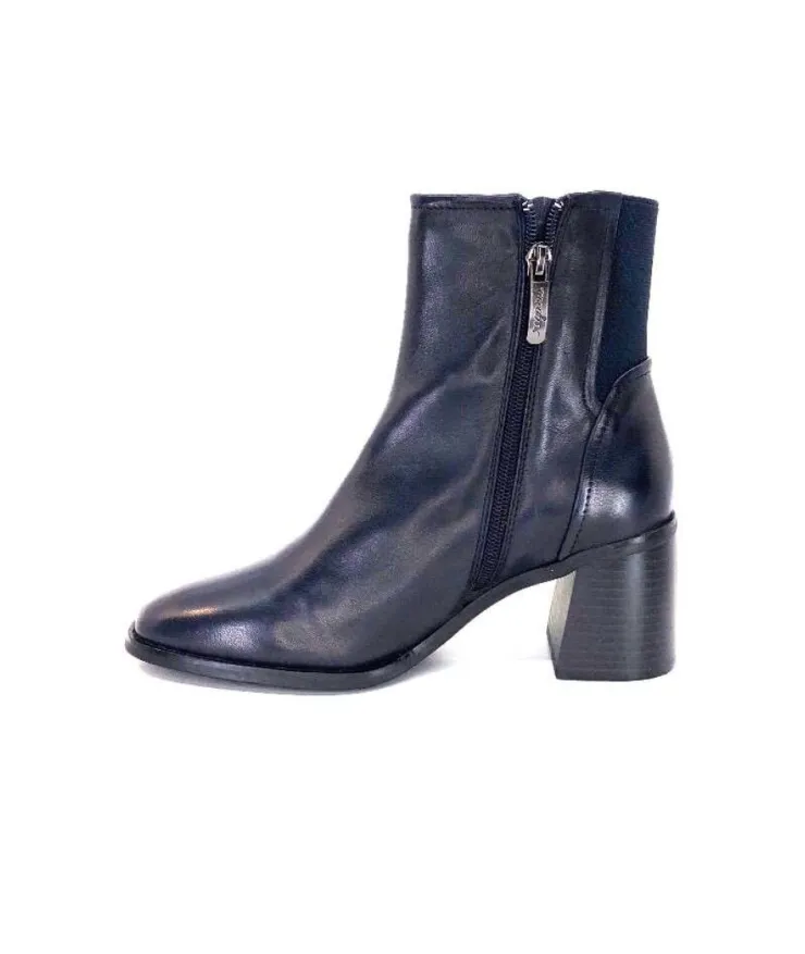 Regarde Le Ciel Sisko 01 Cuir Marine Fonce*Femme Bottines