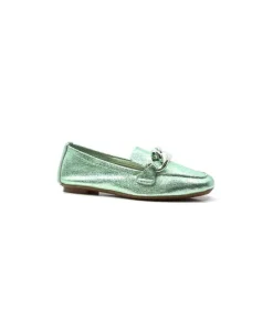 Requin Reqins Hartega Cuir Vert D'Eau*Femme Mocassins