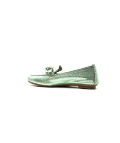 Requin Reqins Hartega Cuir Vert D'Eau*Femme Mocassins