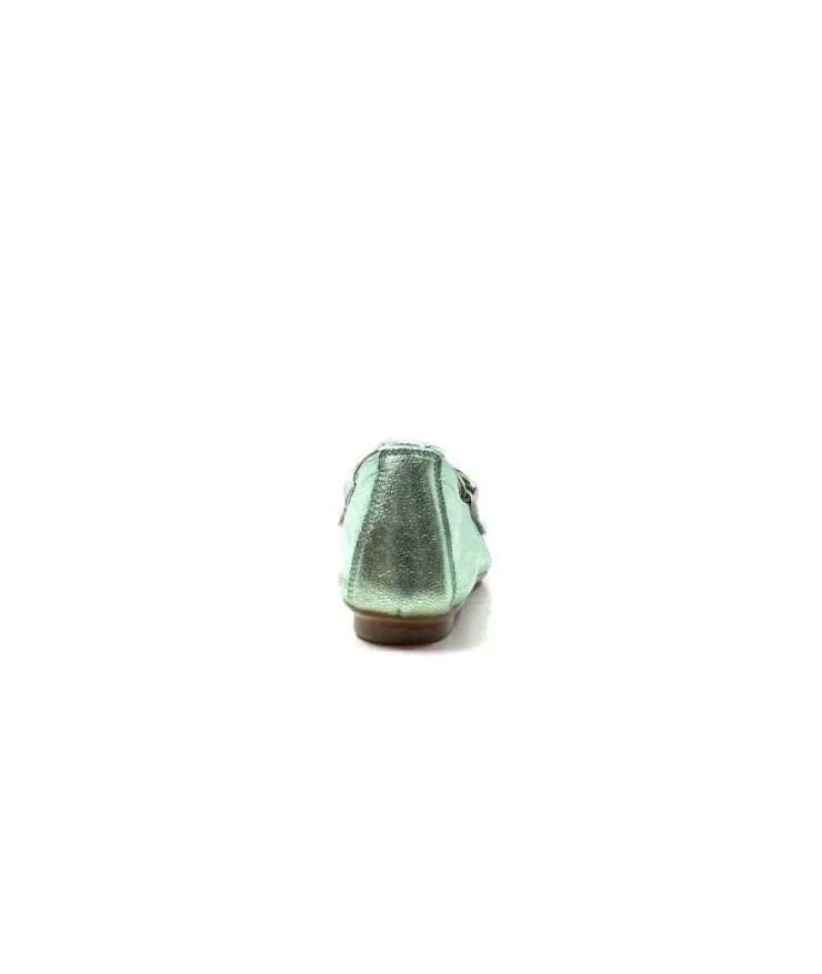 Requin Reqins Hartega Cuir Vert D'Eau*Femme Mocassins