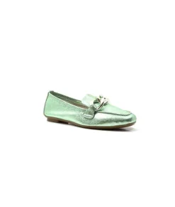 Requin Reqins Hartega Cuir Vert D'Eau*Femme Mocassins