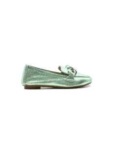 Requin Reqins Hartega Cuir Vert D'Eau*Femme Mocassins