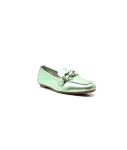 Requin Reqins Hartega Cuir Vert D'Eau*Femme Mocassins