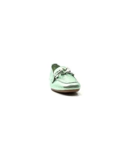 Requin Reqins Hartega Cuir Vert D'Eau*Femme Mocassins