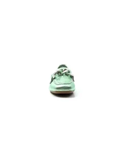 Requin Reqins Hartega Cuir Vert D'Eau*Femme Mocassins