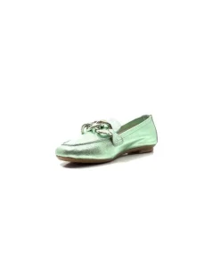 Requin Reqins Hartega Cuir Vert D'Eau*Femme Mocassins