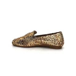 Requin Reqins Hema Cuir Gold Leopard*Femme Mocassins