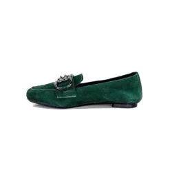 Requin Reqins Hinder Daim Vert Sapin*Femme Mocassins