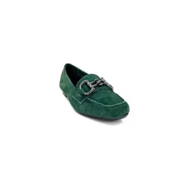 Requin Reqins Hinder Daim Vert Sapin*Femme Mocassins