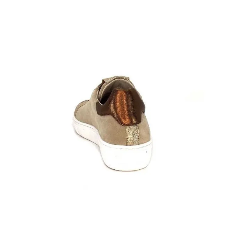 Requin Reqins Sun Stella Mix Cuir Daim Beige*Femme Baskets