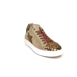 Requin Reqins Sun Stella Mix Cuir Daim Beige*Femme Baskets