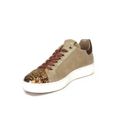 Requin Reqins Sun Stella Mix Cuir Daim Beige*Femme Baskets