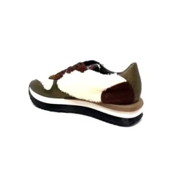 Requin Reqins Urielle Cuir Marron Textile Ecru*Femme Baskets
