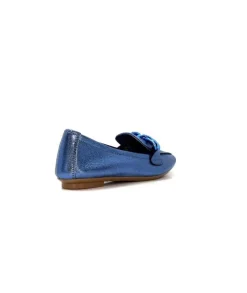 Requin s Hartega Cuir Metal Bleu*Femme Mocassins