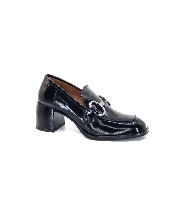 Muratti Rosemetal J2035H Jabrane Cuir Vernis Noir*Femme Mocassins