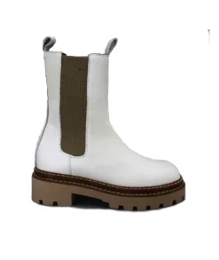Semerdjian E449 Cuir Blanc*Femme Bottines