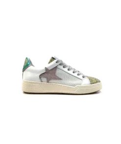 Semerdjian Smr Duck 9433 Cuir Blanc Glitter Or*Femme Baskets