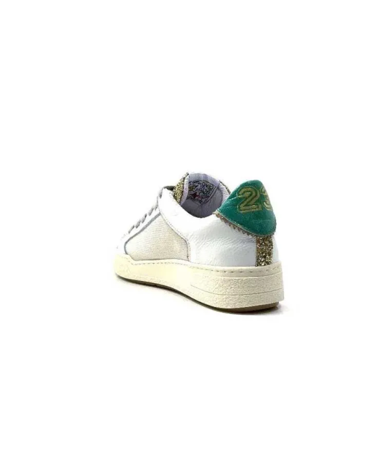 Semerdjian Smr Duck 9433 Cuir Blanc Glitter Or*Femme Baskets