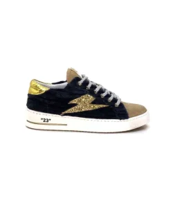 Semerdjian Smr Maya 8676 Velours Bleu Daim Beige*Femme Baskets
