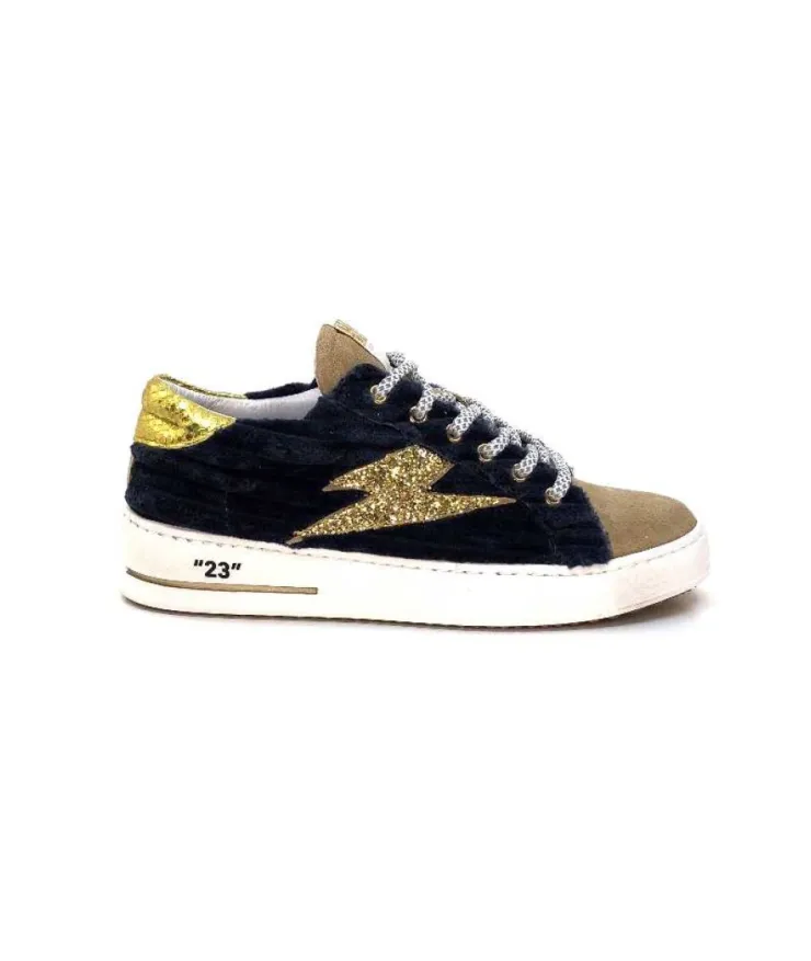 Semerdjian Smr Maya 8676 Velours Bleu Daim Beige*Femme Baskets