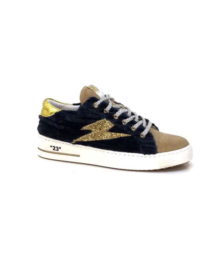 Semerdjian Smr Maya 8676 Velours Bleu Daim Beige*Femme Baskets