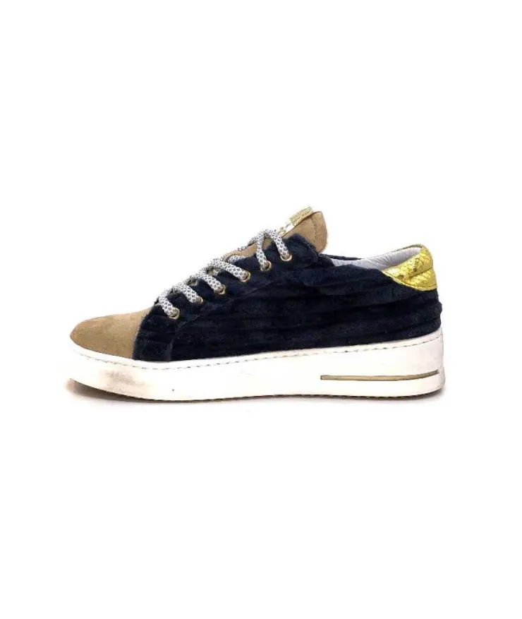 Semerdjian Smr Maya 8676 Velours Bleu Daim Beige*Femme Baskets