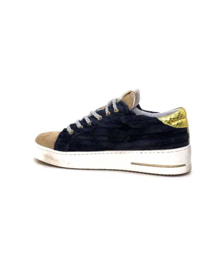 Semerdjian Smr Maya 8676 Velours Bleu Daim Beige*Femme Baskets