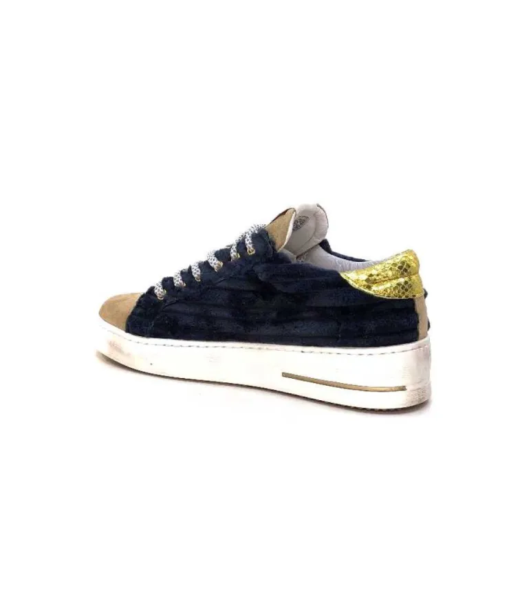 Semerdjian Smr Maya 8676 Velours Bleu Daim Beige*Femme Baskets