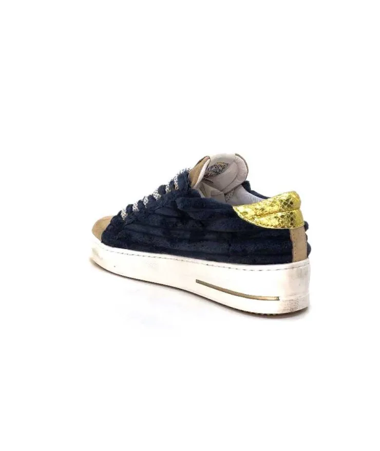 Semerdjian Smr Maya 8676 Velours Bleu Daim Beige*Femme Baskets
