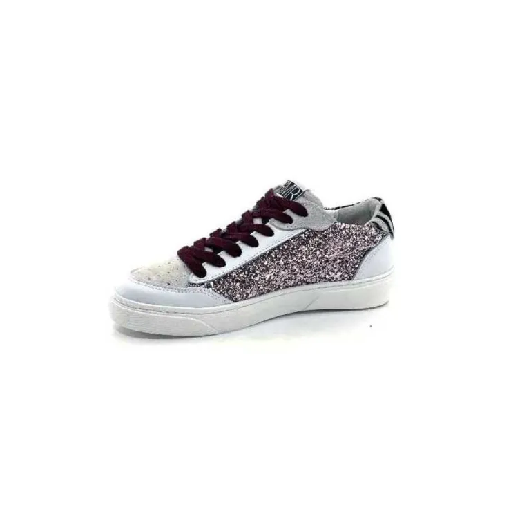 Semerdjian Smr23 Taline 10435 Cuir Blanc Glitter Rose*Femme Baskets