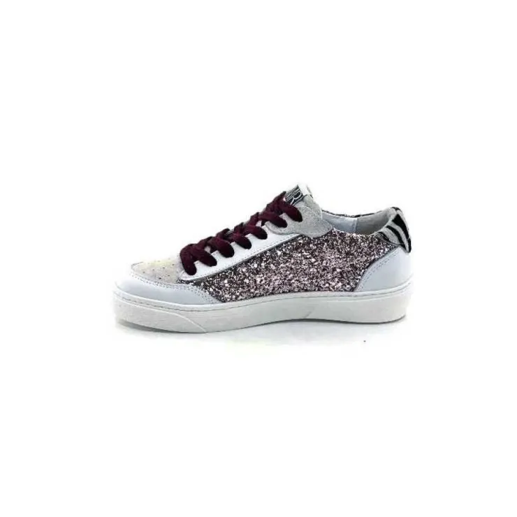 Semerdjian Smr23 Taline 10435 Cuir Blanc Glitter Rose*Femme Baskets