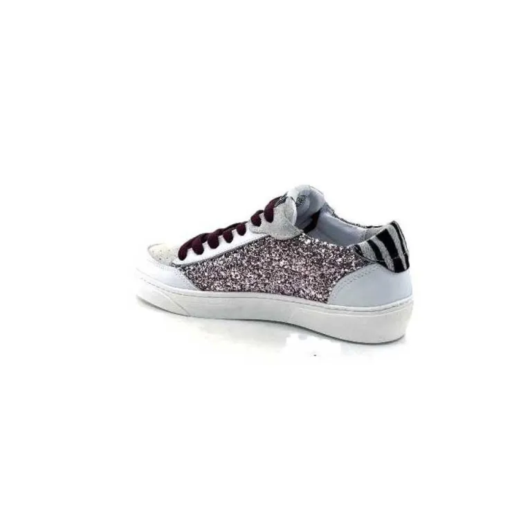 Semerdjian Smr23 Taline 10435 Cuir Blanc Glitter Rose*Femme Baskets