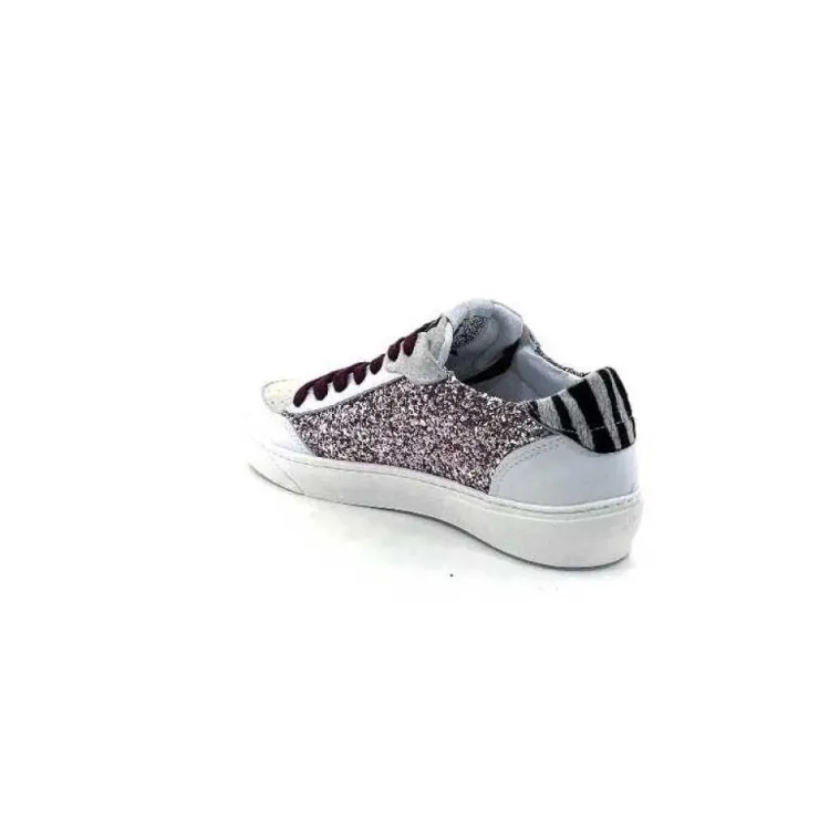 Semerdjian Smr23 Taline 10435 Cuir Blanc Glitter Rose*Femme Baskets