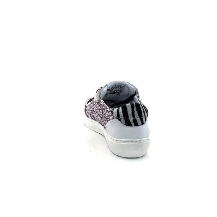 Semerdjian Smr23 Taline 10435 Cuir Blanc Glitter Rose*Femme Baskets