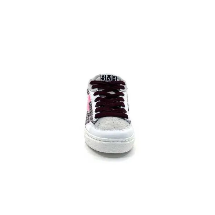 Semerdjian Smr23 Taline 10435 Cuir Blanc Glitter Rose*Femme Baskets