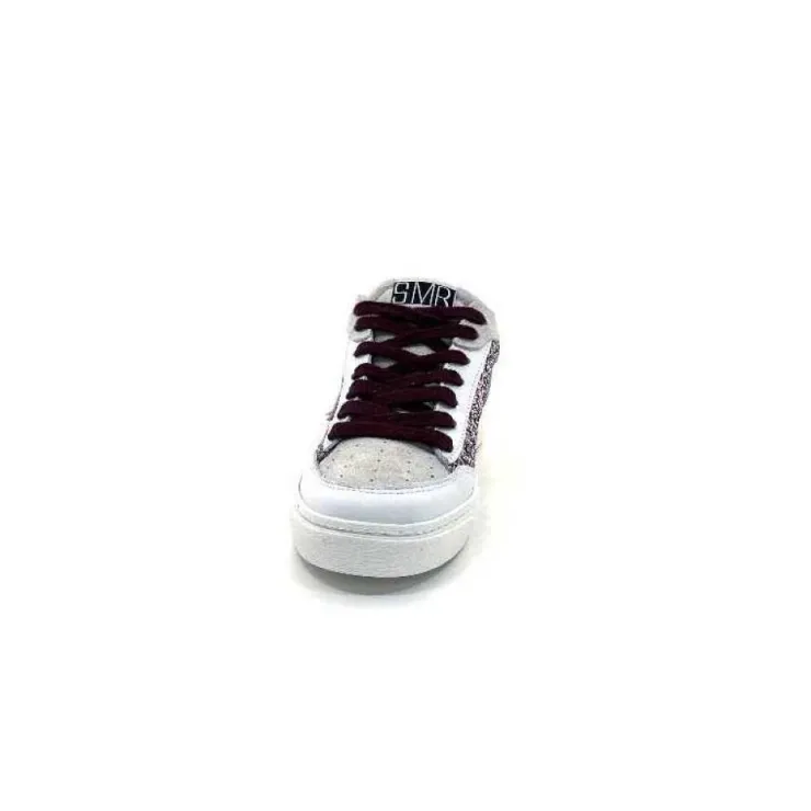 Semerdjian Smr23 Taline 10435 Cuir Blanc Glitter Rose*Femme Baskets