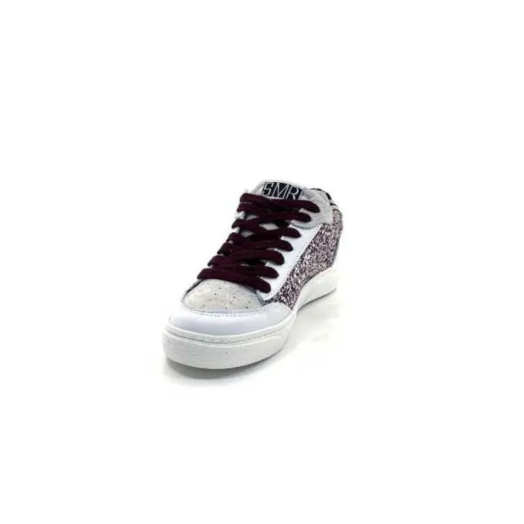 Semerdjian Smr23 Taline 10435 Cuir Blanc Glitter Rose*Femme Baskets