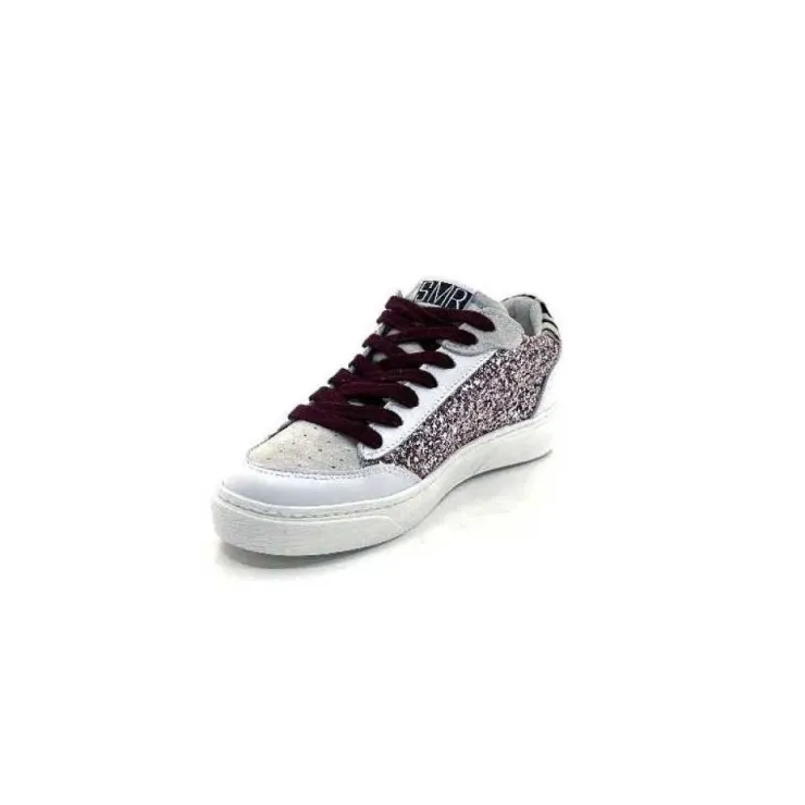 Semerdjian Smr23 Taline 10435 Cuir Blanc Glitter Rose*Femme Baskets
